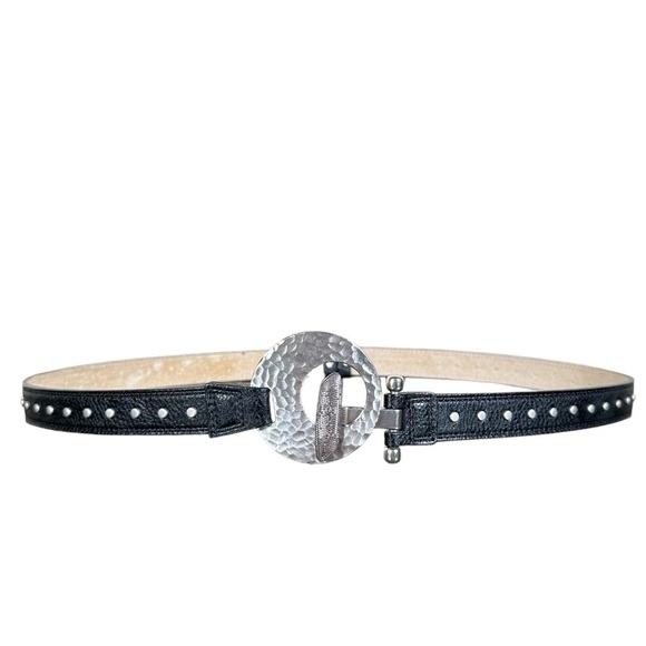 VINTAGE Studded Leather Waist Belt - Picture 1 of 5